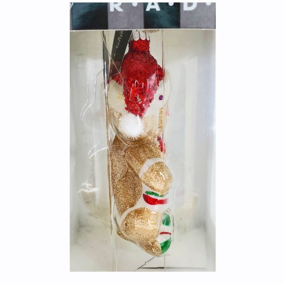 NIB Christopher Radko Celebrations Gingerbread Man Handcrafted Glass Orn 2014 - Picture 3 of 7